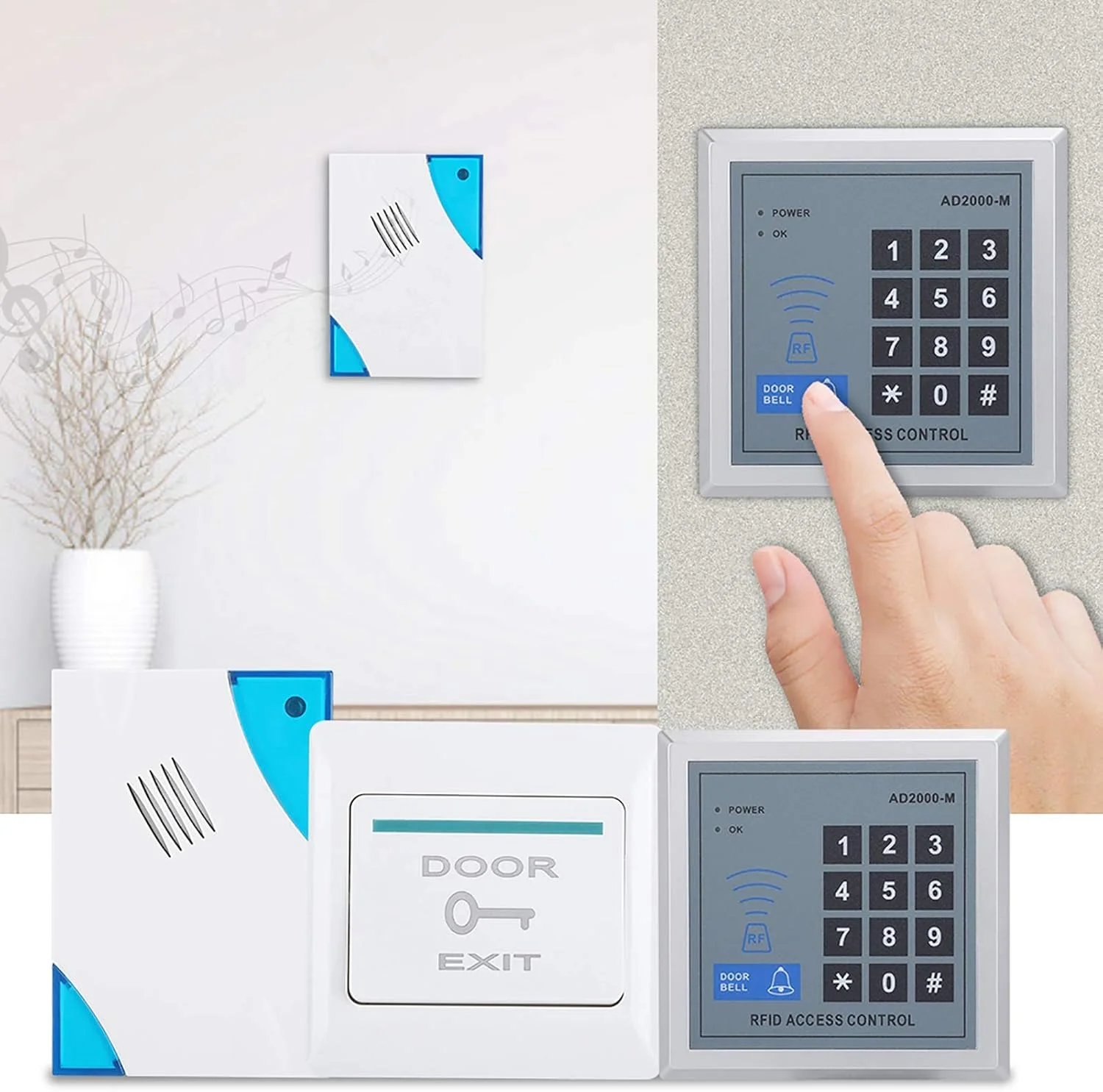 سیستم کنترل دسترسی درب 01، سیستم امنیتی درب با کارت و رمز عبور، قفل هوشمند ضد دستکاری قابل استفاده با سیستم آلارم امنیتی 1102Lb+کارت+رمز عبور+منبع تغذیه 110 ولت سیستم کنترل دسترسی درب 01، سیستم امنیتی درب با کارت و رمز عبور، قفل هوشمند ضد دستکاری قابل استفاده با سیستم آلارم امنیتی 1102Lb+کارت+رمز عبور+منبع تغذیه 110 ولت