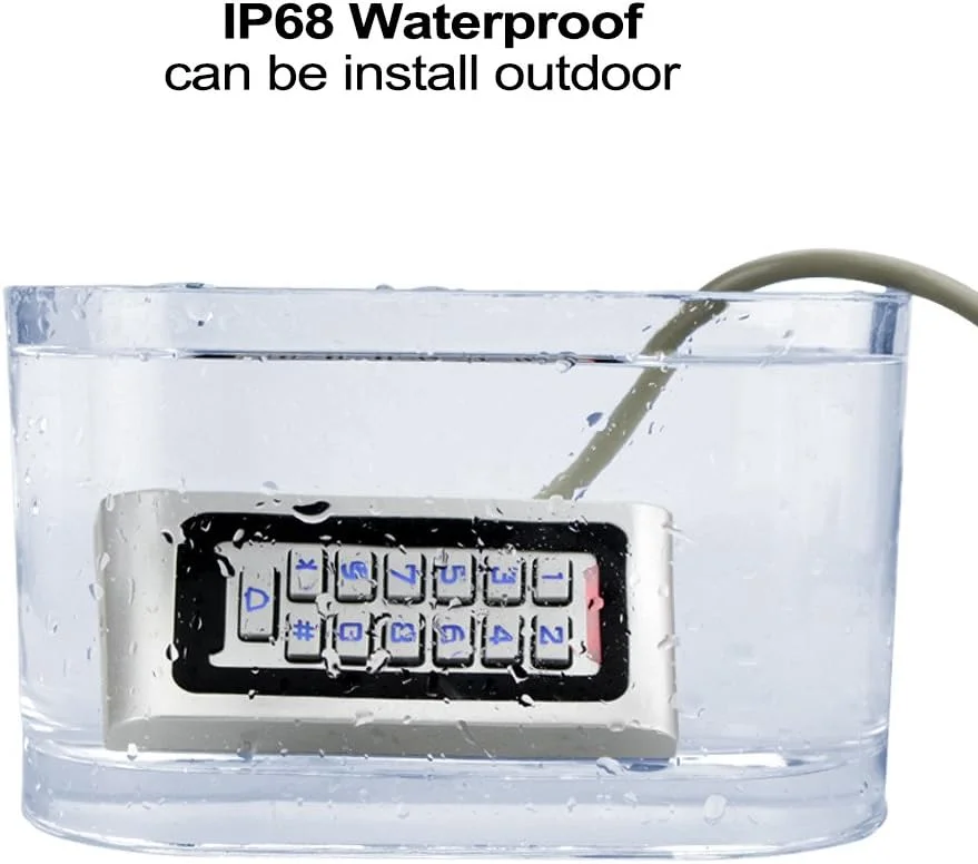 صفحه کلید کنترل دسترسی NN99 IP68 ضد آب صفحه کلید کنترلر دسترسی RFID کارت خوان EM 125KHz به همراه 10 عدد جاسوئیچی صفحه کلید کنترل دسترسی NN99 IP68 ضد آب صفحه کلید کنترلر دسترسی RFID کارت خوان EM 125KHz به همراه 10 عدد جاسوئیچی