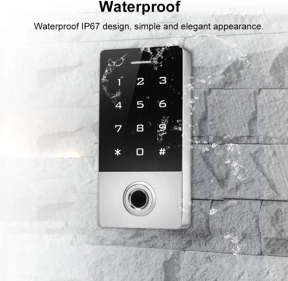 سیستم کنترل دسترسی FGGT، طراحی ضد آب کارت سگکی کنترل دسترسی اثر انگشت فلزی با 10 کلید برای قفل درب منزل (IC) سیستم کنترل دسترسی FGGT، طراحی ضد آب کارت سگکی کنترل دسترسی اثر انگشت فلزی با 10 کلید برای قفل درب منزل (IC)