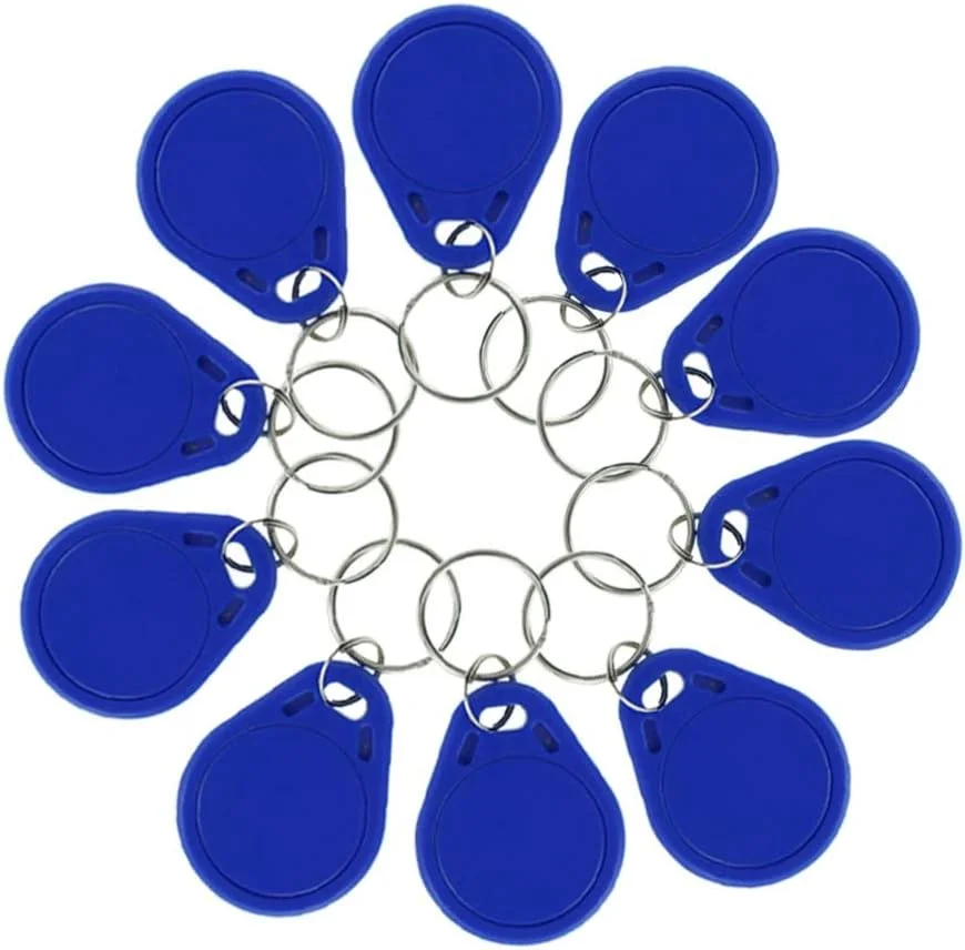 100 عدد جاسوئیچی قابل تغییر UID با فرکانس 13.56 مگاهرتز، توکن MF 1k NFC، تگ RFID قابل بازنویسی، کارت کلید کنترل دسترسی، مورد استفاده برای کپی/شبیه سازی کارت