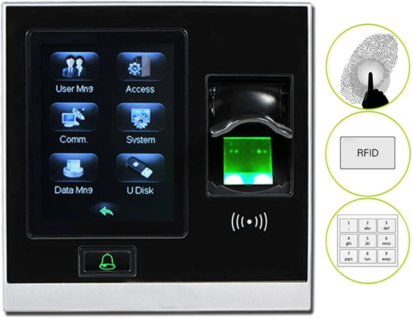 دستگاه حضور و غیاب اثر انگشتی بیومتریک HANZALA با TCP/IP و USB، سیستم کنترل تردد مستقل و هوشمند درب (Sf400 Ic) دستگاه حضور و غیاب اثر انگشتی بیومتریک HANZALA با TCP/IP و USB، سیستم کنترل تردد مستقل و هوشمند درب (Sf400 Ic)