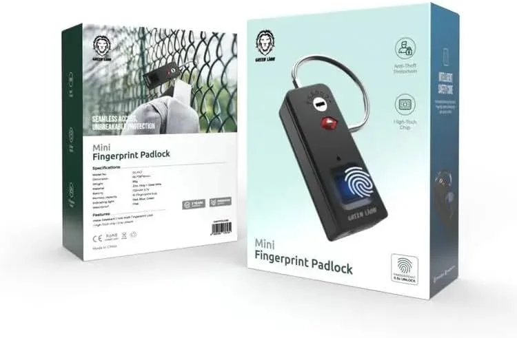 قفل اثر انگشتی هوشمند بدون کلید، قفل بیومتریک فشرده برای کمد، کیف، چمدان، باشگاه و مسافرت، کنترل دسترسی پیشرفته اثر انگشت، ضد آب و قابل حمل، قفل ضد سرقت