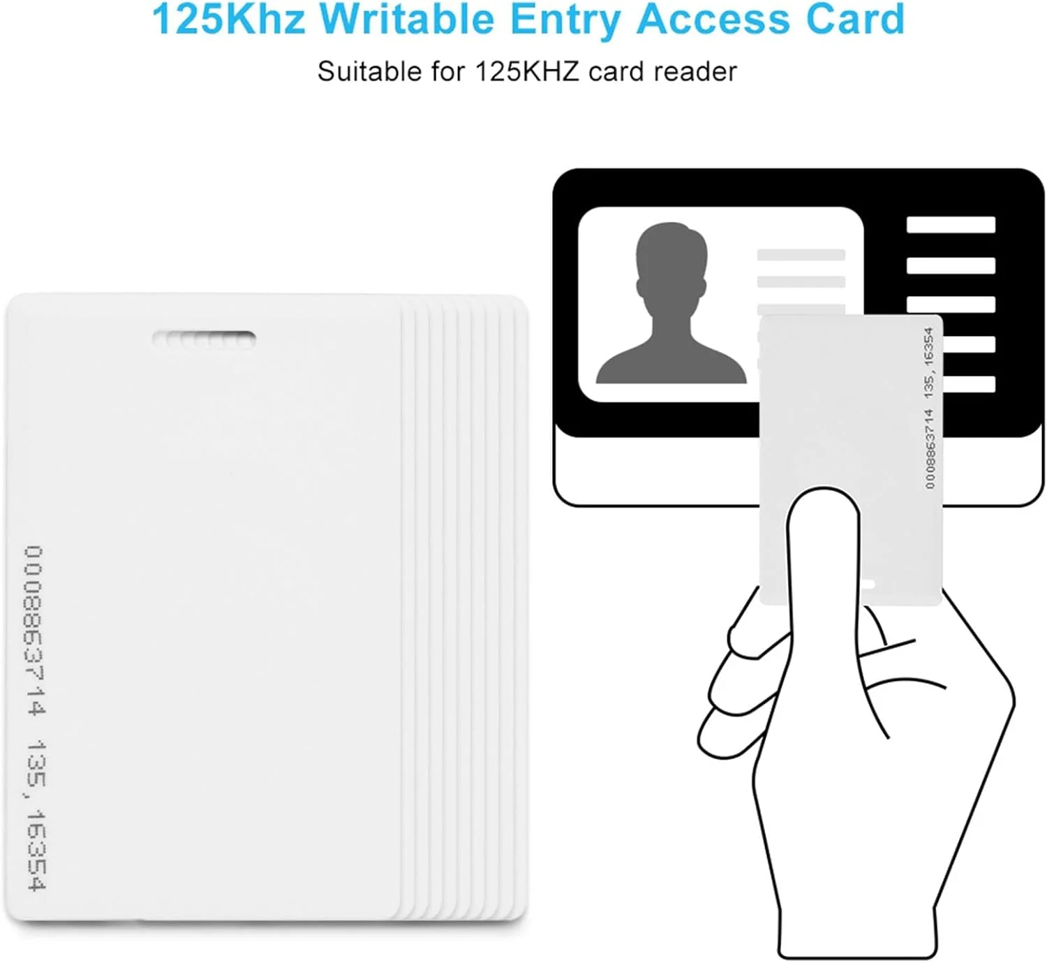 کارت کلید پلاستیکی مجاورتی 125Khz Ejoyous، بسته 10 عددی کارت پلاستیکی کنترل دسترسی درب هوشمند کارت کلید پلاستیکی مجاورتی 125Khz Ejoyous، بسته 10 عددی کارت پلاستیکی کنترل دسترسی درب هوشمند