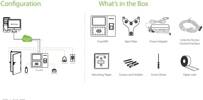 دستگاه کنترل تردد مدل IFACE 990 دستگاه کنترل تردد مدل IFACE 990