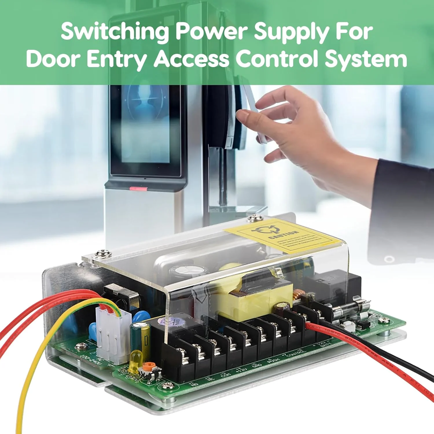 منبع تغذیه 12 ولت / 5 آمپر Garsent برای سیستم کنترل دسترسی درب بازکن هوشمند خانگی با عملکرد محافظت در برابر تخلیه بیش از حد باتری منبع تغذیه 12 ولت / 5 آمپر Garsent برای سیستم کنترل دسترسی درب بازکن هوشمند خانگی با عملکرد محافظت در برابر تخلیه بیش از حد باتری