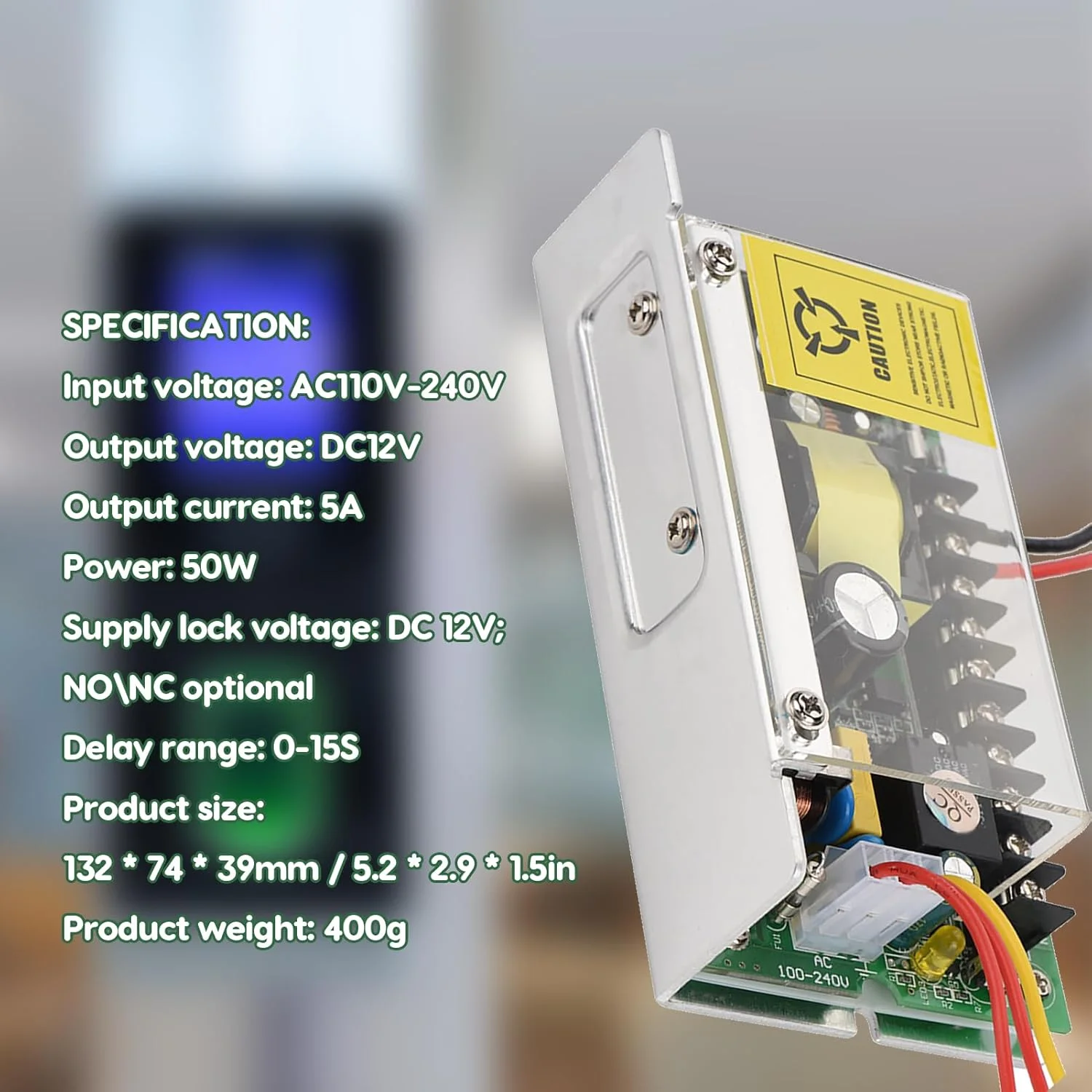 منبع تغذیه 12 ولت / 5 آمپر Garsent برای سیستم کنترل دسترسی درب بازکن هوشمند خانگی با عملکرد محافظت در برابر تخلیه بیش از حد باتری منبع تغذیه 12 ولت / 5 آمپر Garsent برای سیستم کنترل دسترسی درب بازکن هوشمند خانگی با عملکرد محافظت در برابر تخلیه بیش از حد باتری