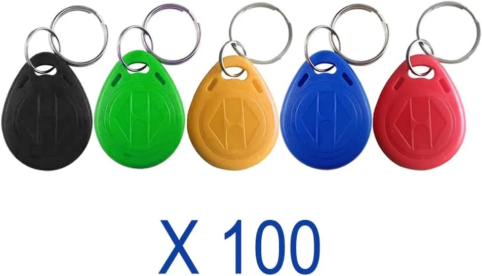 هنرناس، ۱۰۰ عدد جاسوئیچی RFID 125KHz، کارت کنترل دسترسی، کلیدهای قفل برقی ABS ضد آب، کارت EM4100، سازگار با ISO14443A، فقط خواندنی