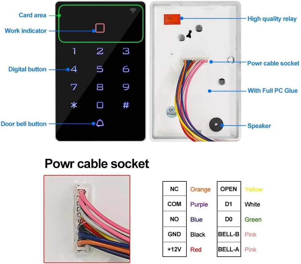 کیت کنترل دسترسی ممتاز با اپلیکیشن، قفل مغناطیسی 180 کیلوگرمی، ضد آب IP68، آداپتور 12 ولت، زنگ درب و ثبت قابل ردیابی باز کردن قفل، ایده آل برای فضای باز کیت کنترل دسترسی ممتاز با اپلیکیشن، قفل مغناطیسی 180 کیلوگرمی، ضد آب IP68، آداپتور 12 ولت، زنگ درب و ثبت قابل ردیابی باز کردن قفل، ایده آل برای فضای باز