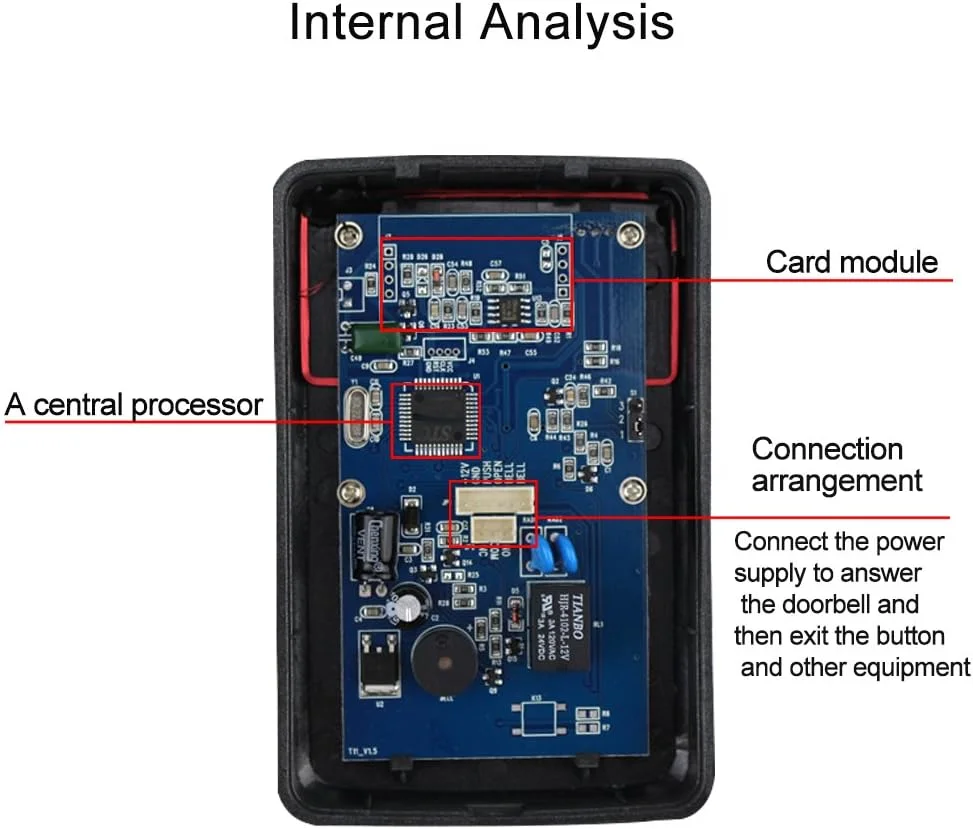 سیستم کنترل دسترسی صفحه کلید RFID مدل NN99، کارت خوان EM با فرکانس 125 کیلوهرتز، پوشش ضد آب و مقاوم در برابر باران، 10 عدد تگ جاکلیدی RFID - فلزی، مشکی - برای خانه، آپارتمان، دفتر سیستم کنترل دسترسی صفحه کلید RFID مدل NN99، کارت خوان EM با فرکانس 125 کیلوهرتز، پوشش ضد آب و مقاوم در برابر باران، 10 عدد تگ جاکلیدی RFID - فلزی، مشکی - برای خانه، آپارتمان، دفتر