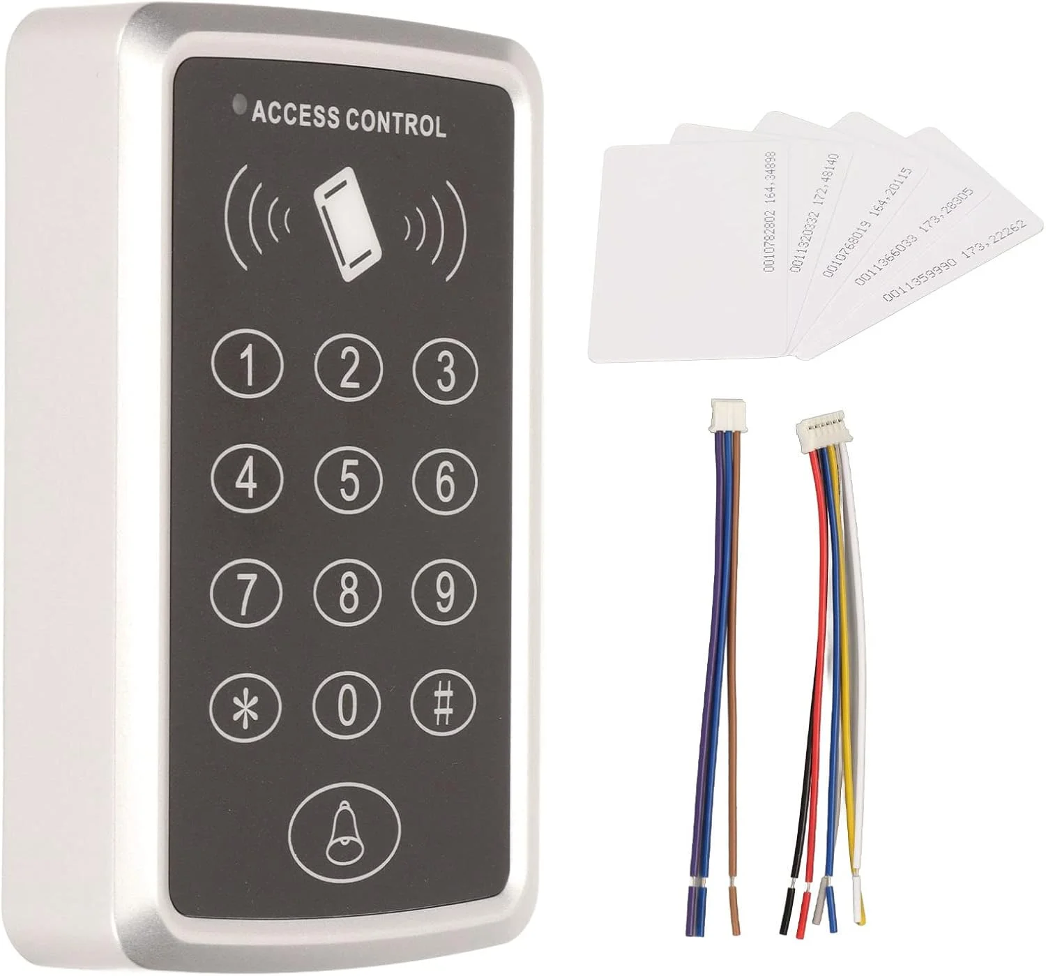 صفحه کلید کنترل دسترسی، صفحه کلید ورودی رمز عبور، درب مستقل امنیتی با 5 کارت شناسایی، تا 1000 کد کاربری ممکن (4-8 رقم)، جفت صفحه کلید کنترل دسترسی، صفحه کلید ورودی رمز عبور، درب مستقل امنیتی با 5 کارت شناسایی، تا 1000 کد کاربری ممکن (4-8 رقم)، جفت