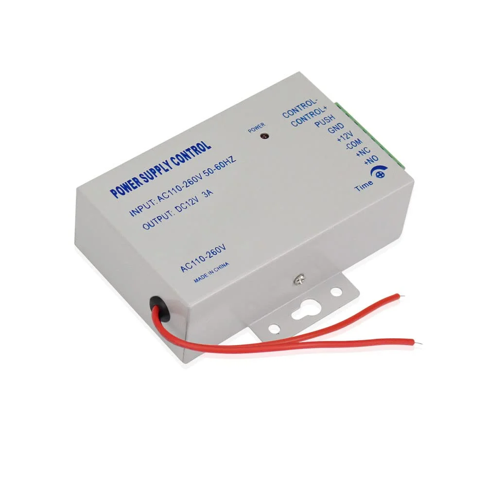 منبع تغذیه کنترل دسترسی K80، سوئیچ برق DC 12V 3A AC 110~260V برای انواع سیستم کنترل دسترسی قفل درب با تاخیر زمانی منبع تغذیه کنترل دسترسی K80، سوئیچ برق DC 12V 3A AC 110~260V برای انواع سیستم کنترل دسترسی قفل درب با تاخیر زمانی