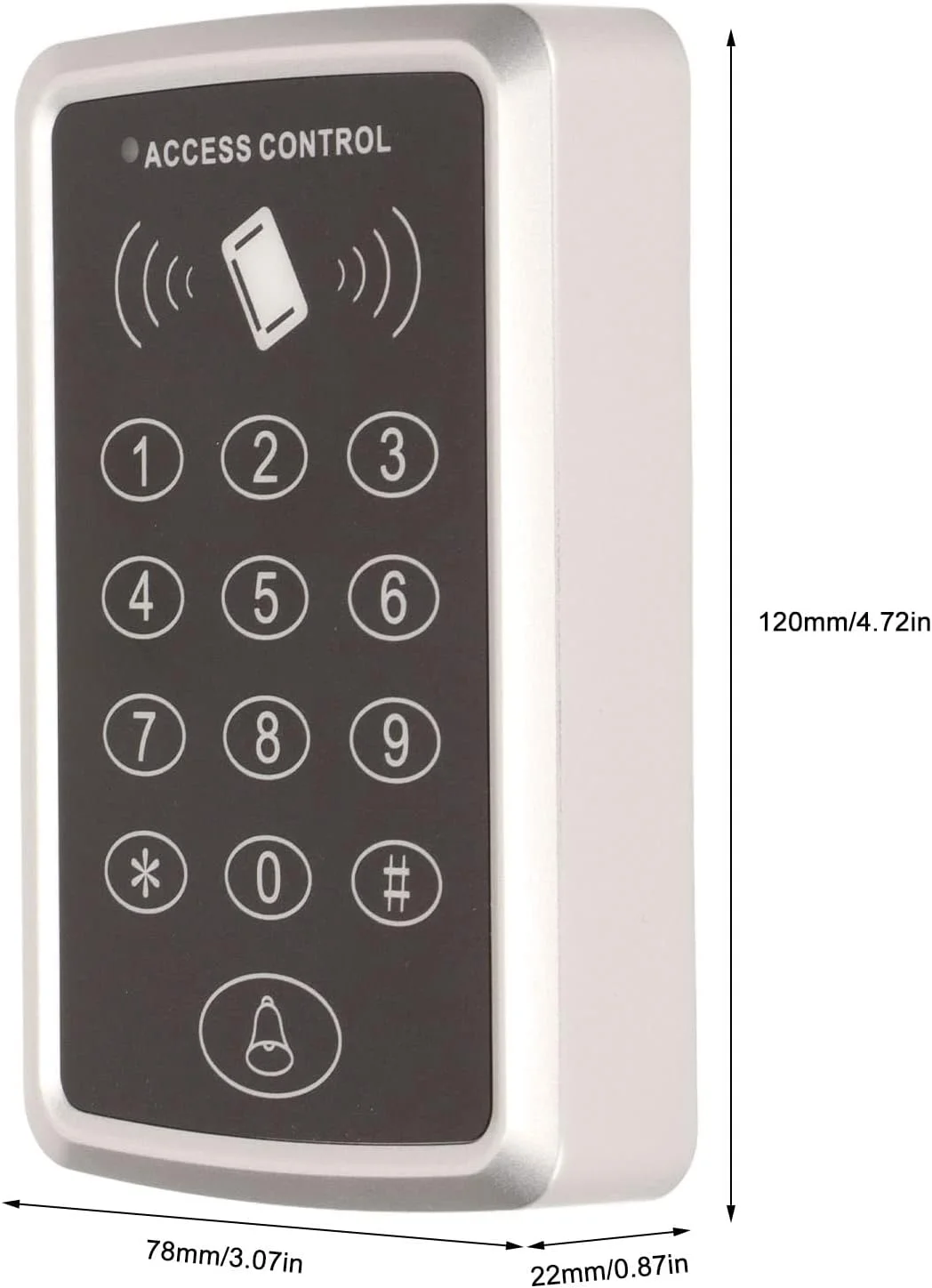 صفحه کلید کنترل دسترسی، صفحه کلید ورودی رمز عبور، درب مستقل امنیتی با 5 کارت شناسایی، تا 1000 کد کاربری ممکن (4-8 رقم)، جفت صفحه کلید کنترل دسترسی، صفحه کلید ورودی رمز عبور، درب مستقل امنیتی با 5 کارت شناسایی، تا 1000 کد کاربری ممکن (4-8 رقم)، جفت