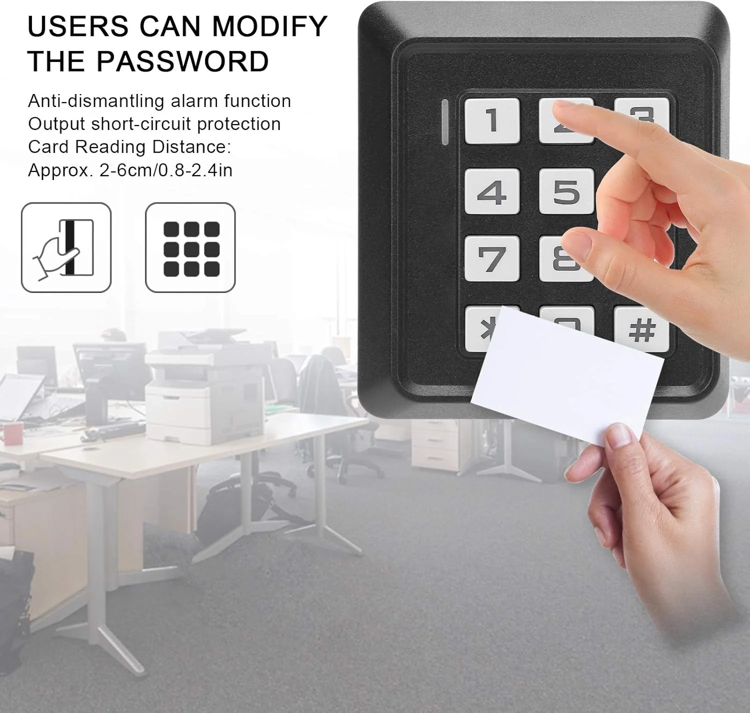 دستگاه ورود رمز عبور، سیستم کنترل دسترسی مستقل برای درب های امنیتی خانه، گاراژ، دروازه و اداره دستگاه ورود رمز عبور، سیستم کنترل دسترسی مستقل برای درب های امنیتی خانه، گاراژ، دروازه و اداره