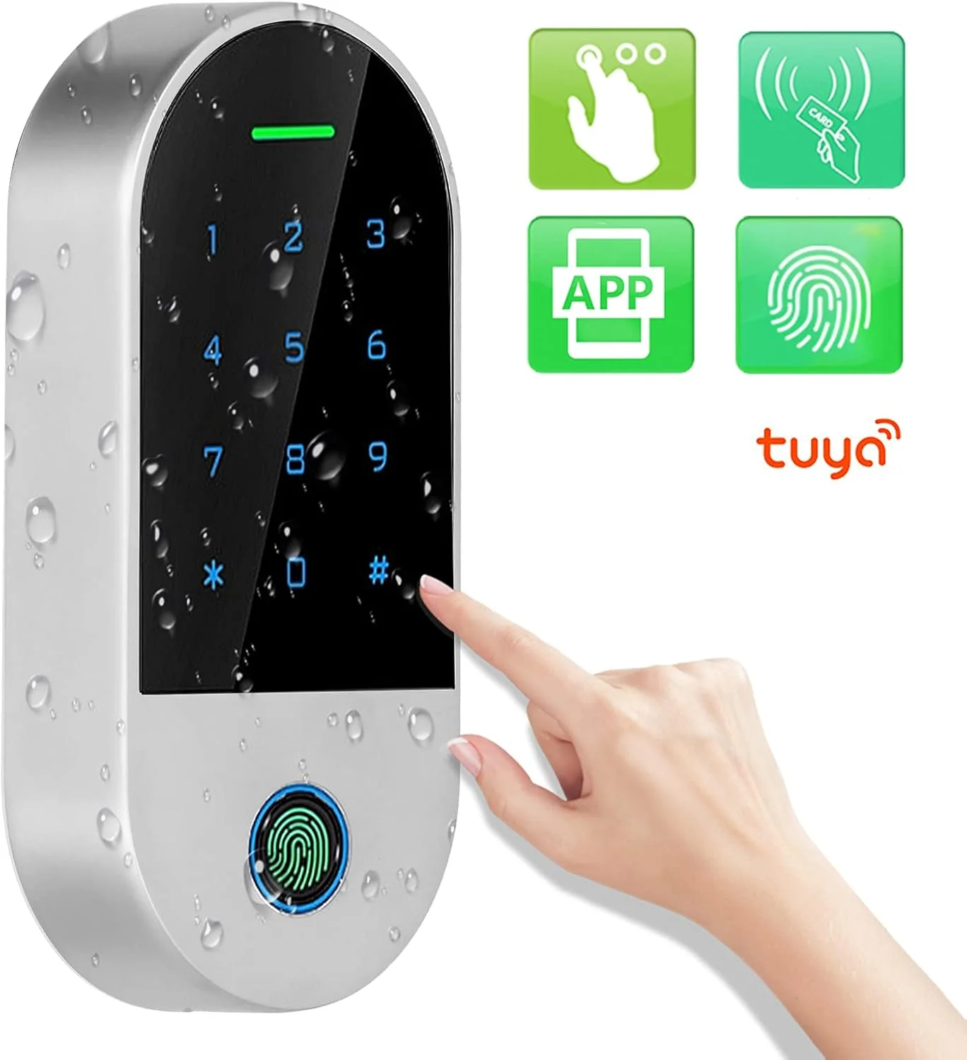 دستگاه کنترل تردد آفلاین با کارت، رمز عبور و صفحه کلید، به همراه 2 دفترچه راهنما برای دفتر دستگاه کنترل تردد آفلاین با کارت، رمز عبور و صفحه کلید، به همراه 2 دفترچه راهنما برای دفتر