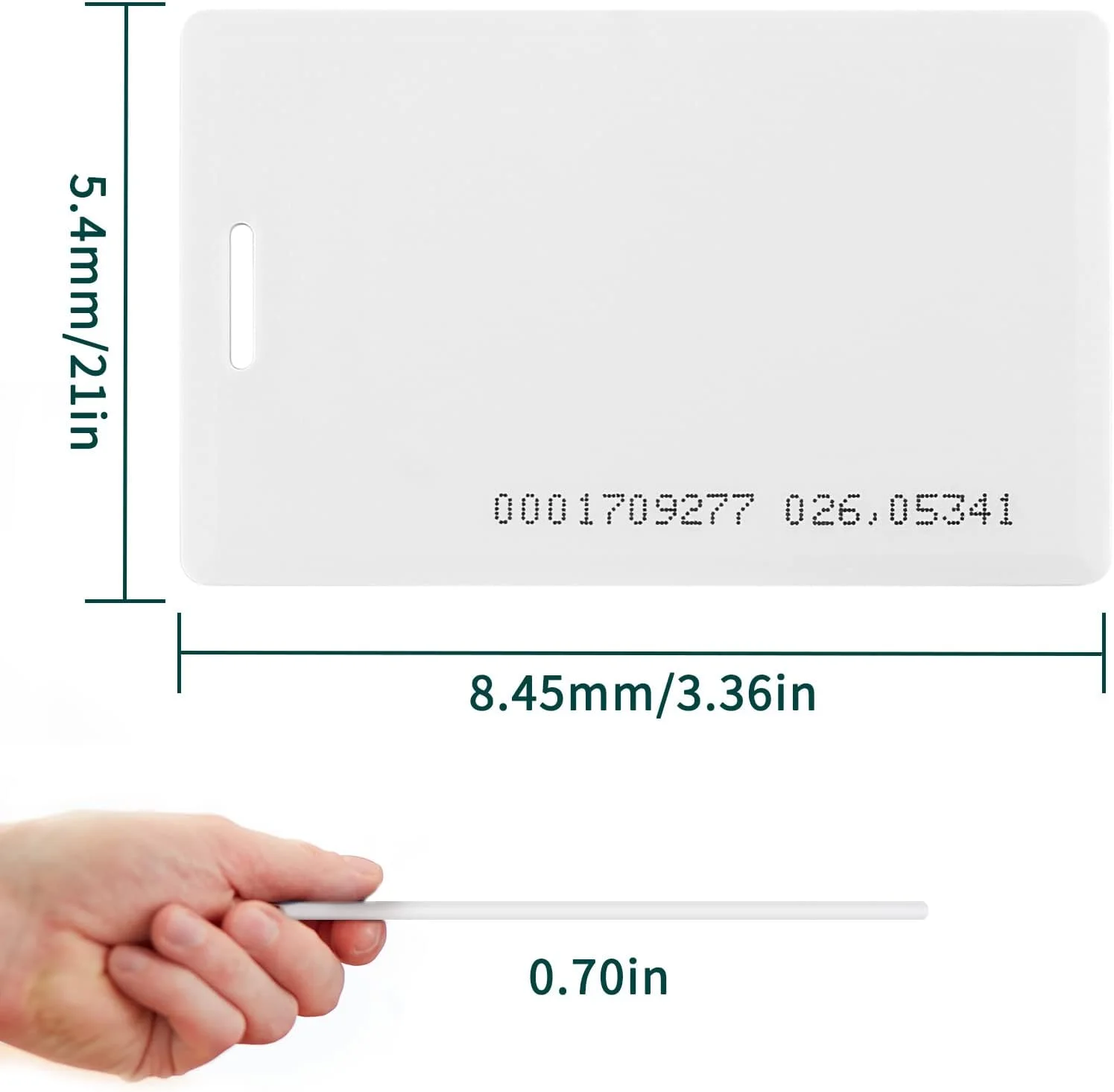 بسته 30 عددی کارت شناسایی مجاورتی RFID 125 کیلوهرتز مدل TK4100 (کارت ضخیم) سازگار با EM4100، پشتیبانی از سیستم کنترل دسترسی کارت هوشمند، کارت کلید، کارت عضویت (ضخامت 1.8 میلی متر)