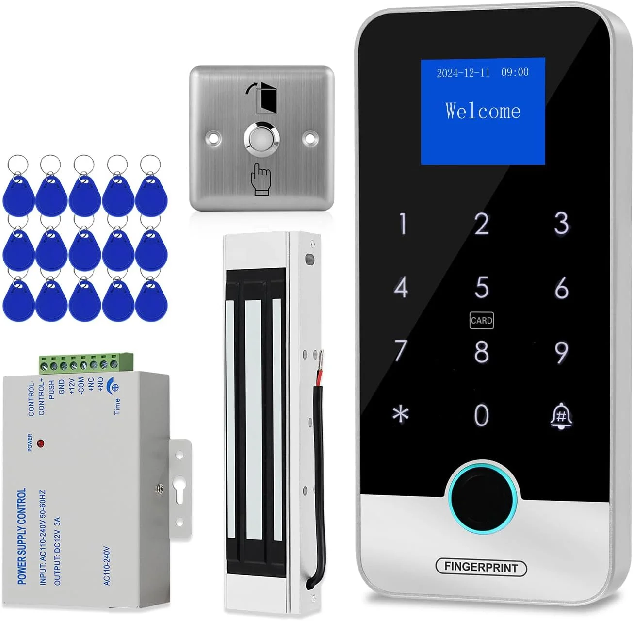 سیستم کنترل دسترسی بلوتوثی TUYA با اپلیکیشن، کیت RFID، کنترلر صفحه کلید اثر انگشتی هوشمند، قفل مغناطیسی 180 کیلوگرمی، حلقه کلید IC، درب بازکن 13.56 مگاهرتز سیستم کنترل دسترسی بلوتوثی TUYA با اپلیکیشن، کیت RFID، کنترلر صفحه کلید اثر انگشتی هوشمند، قفل مغناطیسی 180 کیلوگرمی، حلقه کلید IC، درب بازکن 13.56 مگاهرتز