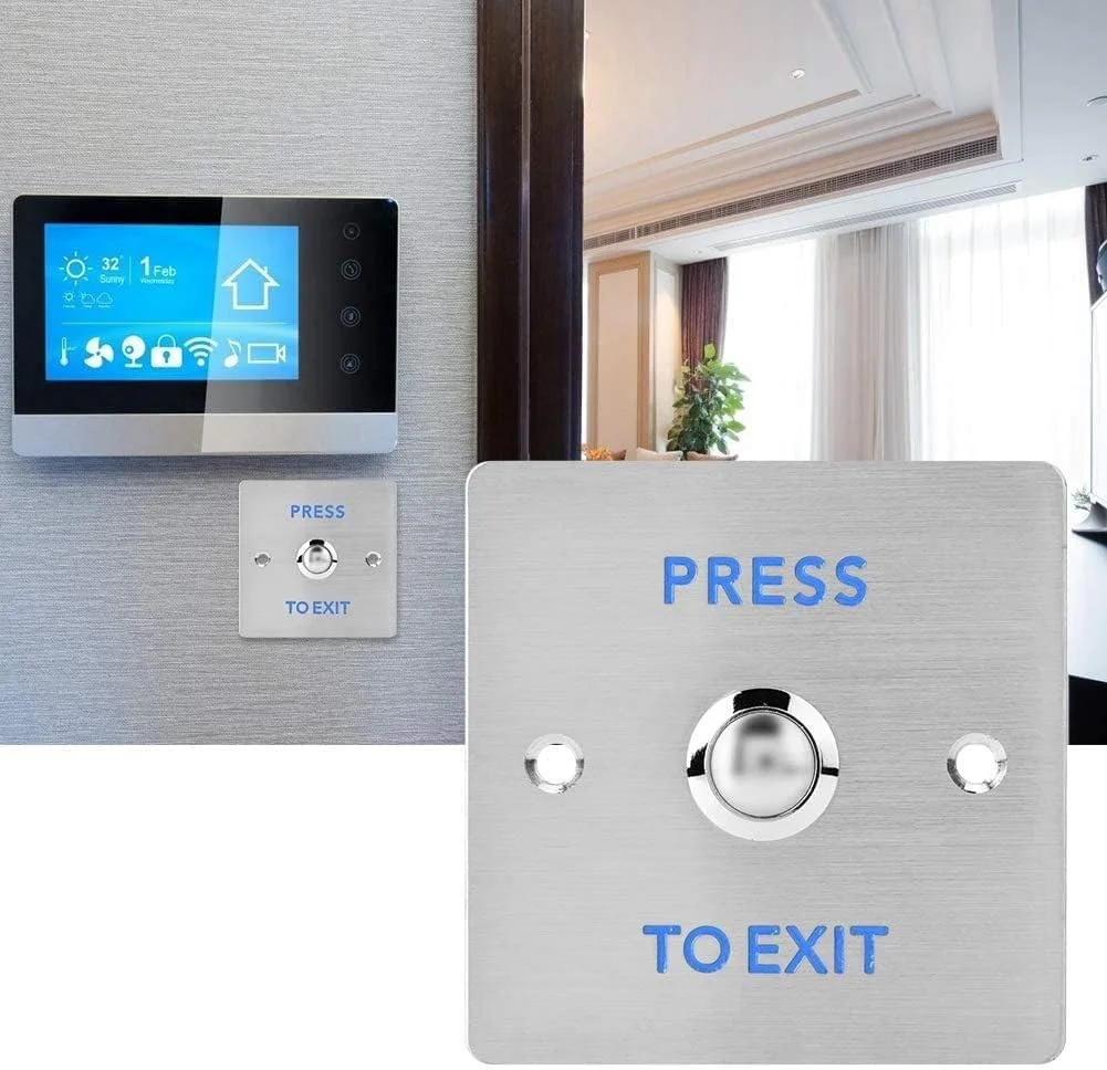 دکمه فشاری خروج - دکمه فشاری خروج درب برای قفل کنترل دسترسی دکمه فشاری خروج - دکمه فشاری خروج درب برای قفل کنترل دسترسی