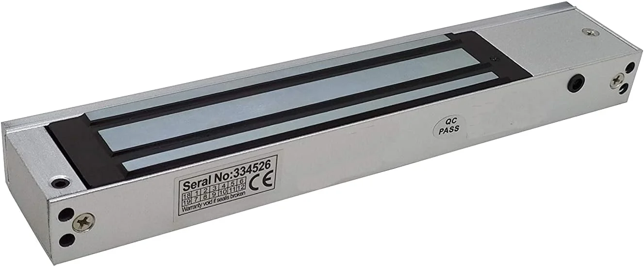 قفل الکترومغناطیسی تک درب 12 ولت DC با نیروی 600 پوند برای کنترل دسترسی به همراه LED (نقره ای) قفل الکترومغناطیسی تک درب 12 ولت DC با نیروی 600 پوند برای کنترل دسترسی به همراه LED (نقره ای)