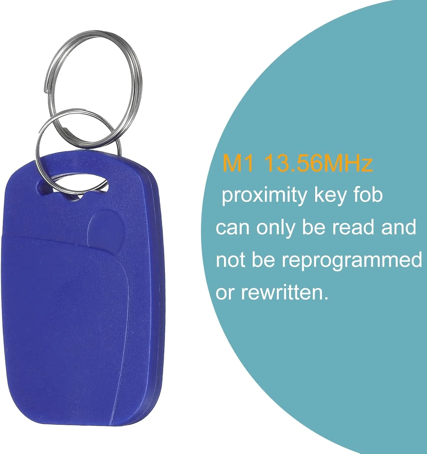 جاکلیدی کارت IC مدل M1، تگ هوشمند بدون تماس RFID با فرکانس 13.56 مگاهرتز فقط خواندنی برای سیستم کنترل دسترسی ورودی، آبی، بسته 12 عددی جاکلیدی کارت IC مدل M1، تگ هوشمند بدون تماس RFID با فرکانس 13.56 مگاهرتز فقط خواندنی برای سیستم کنترل دسترسی ورودی، آبی، بسته 12 عددی