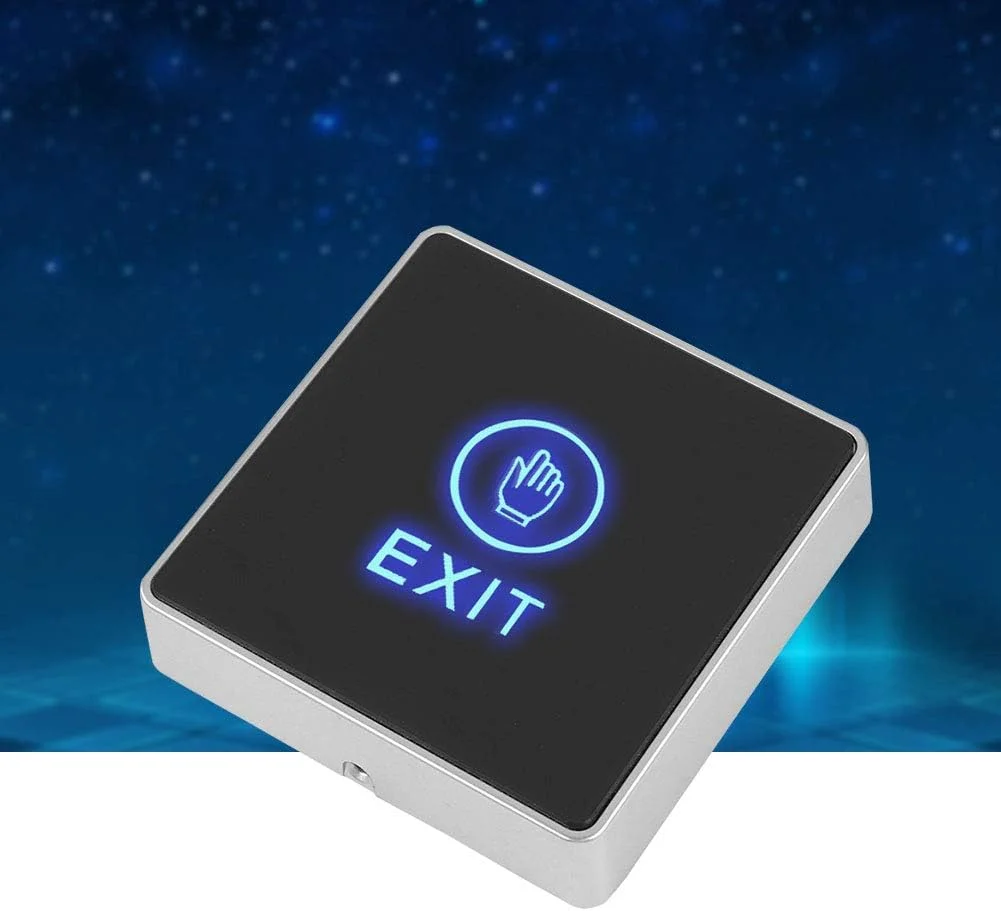 دکمه خروج فشاری، دکمه باز کردن قفل درب با پنل چراغ ال ای دی برای سیستم کنترل دسترسی درب دکمه خروج فشاری، دکمه باز کردن قفل درب با پنل چراغ ال ای دی برای سیستم کنترل دسترسی درب