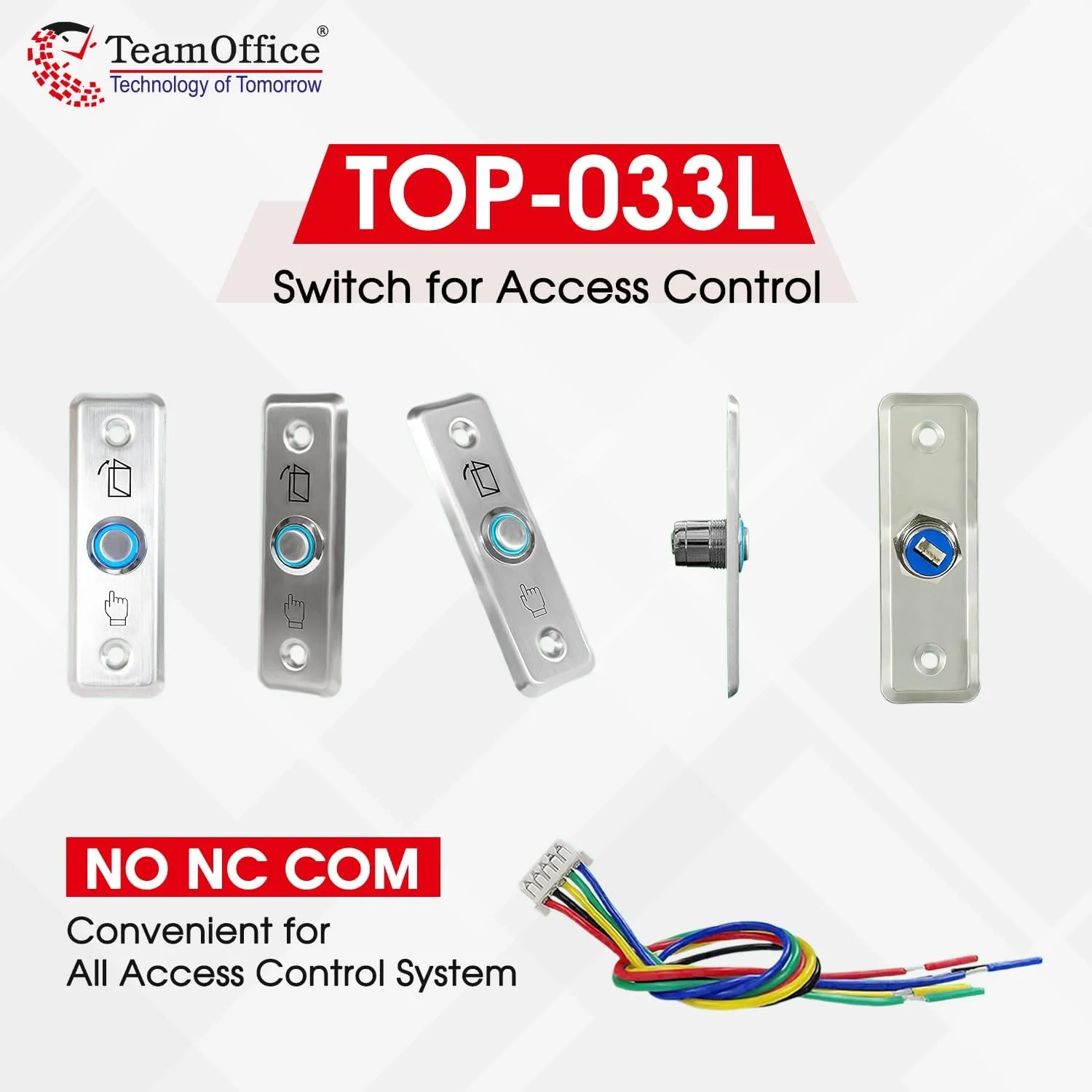 دکمه فشاری خروج درب استیل ضد زنگ برای کنترل دسترسی (خروجی NO,NC,Com، کوچک) دکمه فشاری خروج درب استیل ضد زنگ برای کنترل دسترسی (خروجی NO,NC,Com، کوچک)