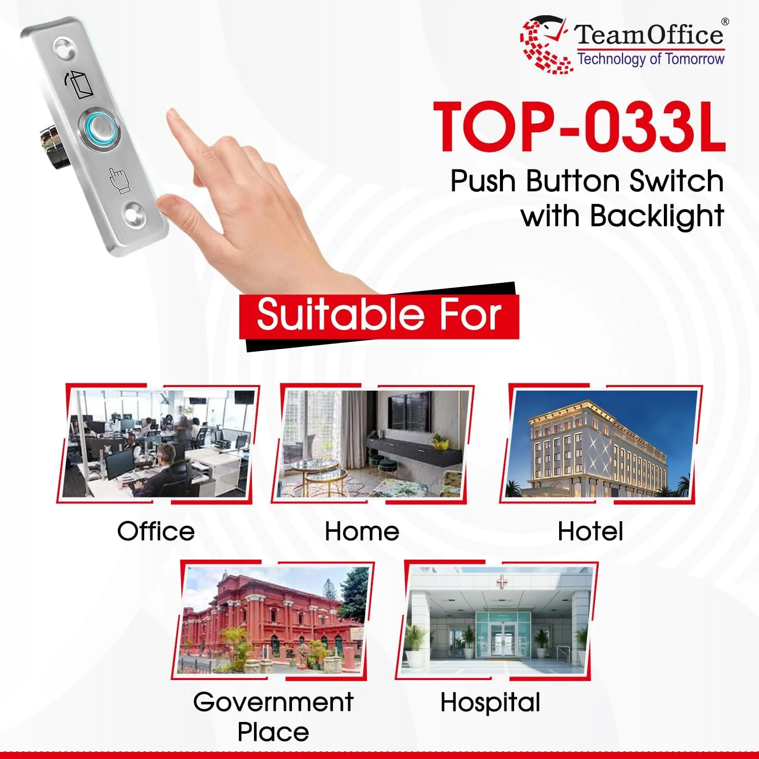 دکمه فشاری خروج درب استیل ضد زنگ برای کنترل دسترسی (خروجی NO,NC,Com، کوچک) دکمه فشاری خروج درب استیل ضد زنگ برای کنترل دسترسی (خروجی NO,NC,Com، کوچک)