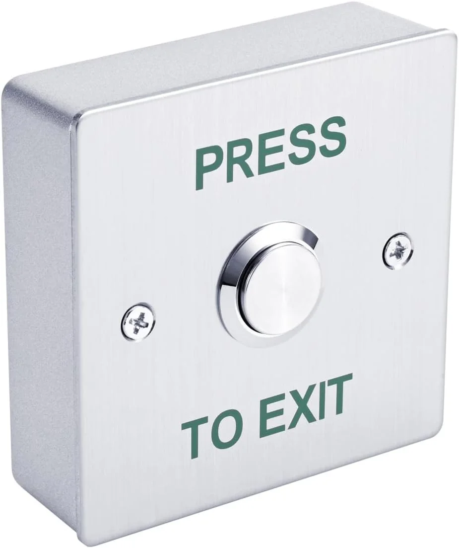 دکمه فشاری خروج برای کنترل دسترسی درب، بدنه استیل ضد زنگ ضد آب با جعبه پشتی، 4 خروجی کنتاکت دکمه فشاری خروج برای کنترل دسترسی درب، بدنه استیل ضد زنگ ضد آب با جعبه پشتی، 4 خروجی کنتاکت