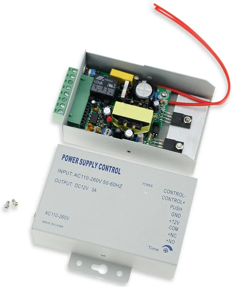 منبع تغذیه سیستم کنترل دسترسی درب OBO HANDS (AC 110-240V به DC12V 3A، 36W) منبع تغذیه سیستم کنترل دسترسی درب OBO HANDS (AC 110-240V به DC12V 3A، 36W)