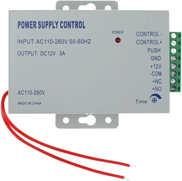 منبع تغذیه سیستم کنترل دسترسی درب OBO HANDS (AC 110-240V به DC12V 3A، 36W) منبع تغذیه سیستم کنترل دسترسی درب OBO HANDS (AC 110-240V به DC12V 3A، 36W)