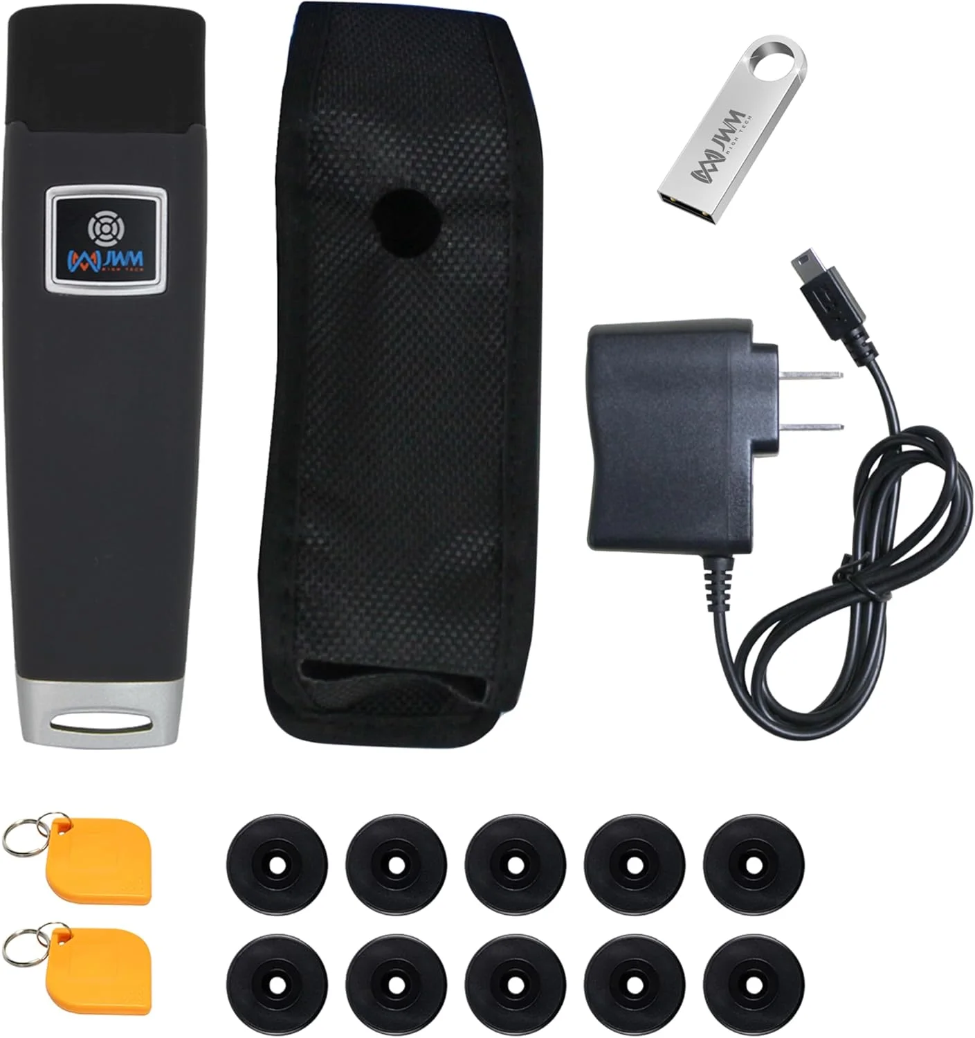 سیستم گشت و نگهبانی JWM، با باتری، تجهیزات نگهبانی RFID 125 کیلوهرتز با صفحه نمایش LCD، سیستم حضور و غیاب حرفه ای نگهبانی، نرم افزار رایگان