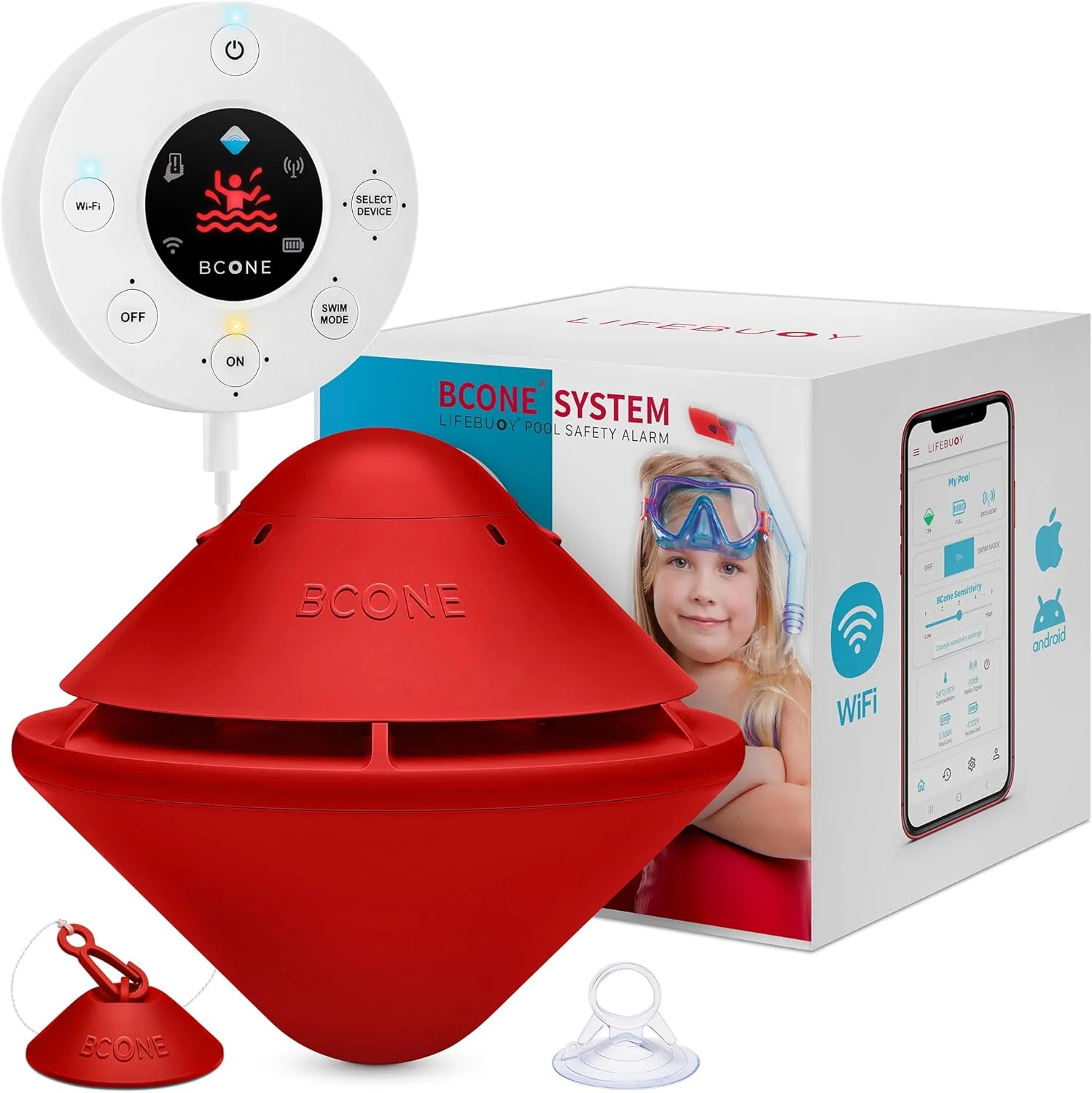 سیستم هشدار امنیتی استخر شنا Lifebuoy 2.0 BCone، آلارم بلند برای استخر و خانه