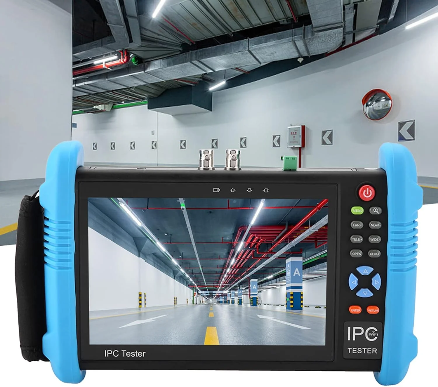 تستر دوربین مداربسته Luqeeg، ارتقا یافته 7 اینچی 4K IPS H.265 TVI CVI AHD آنالوگ AC، تستر دوربین IP سری IPC‑9800 Plus برای نگهداری و نصب تجهیزات امنیتی (IPC-9800-Plus UK)