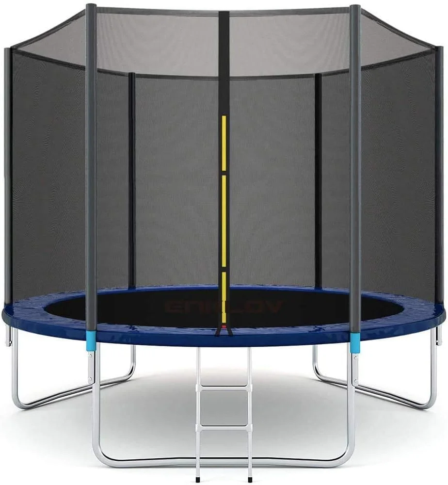 ترامپولین، تخت پرش ترامپولین فضای باز کودکان با محفظه ایمنی، تجهیزات تناسب اندام ورزشی (6 فوت)