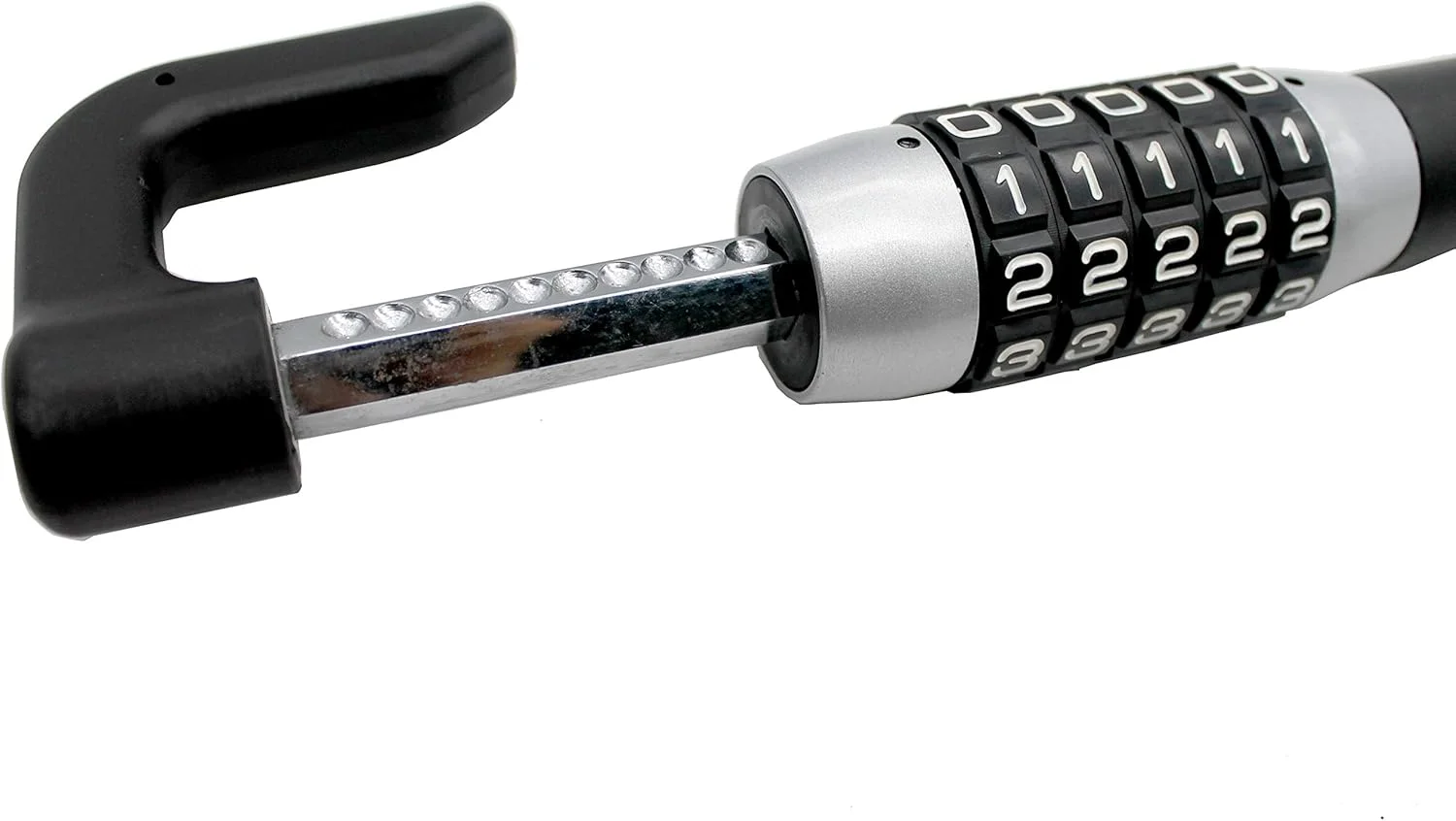 قفل فرمان خودرو، کامیون، ون، شاسی بلند، رمز عبور بدون کلید، قلاب دوقلو، قابل افزایش طول، جمع شونده، سنگین، محافظ ضد سرقت، فولاد پلاستیک، ترکیب 5 رقمی ضد سرقت