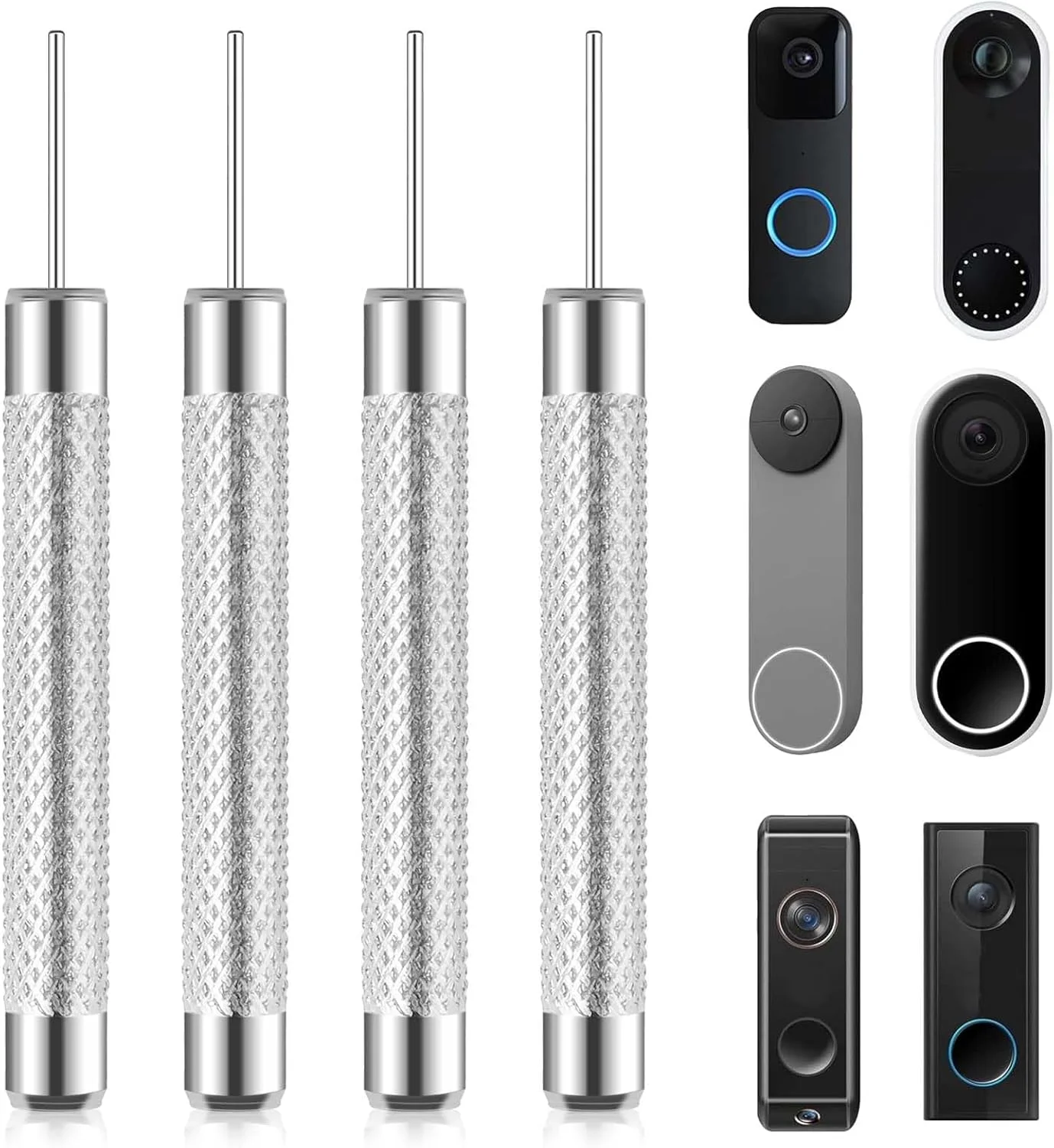 مجموعه 4 عددی ابزار رهاسازی دوربین زنگ درب Abeillo، ابزار جایگزین کلید رهاسازی امنیتی سازگار با دوربین های تصویری Nest و Eufy و Google Nest