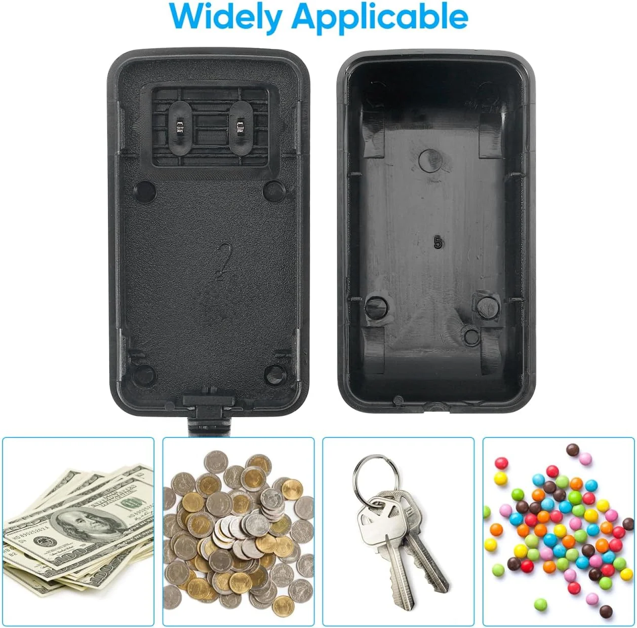 محفظه دوشاخه دیواری Angoily، جعبه مخفی نگهداری کلید و جواهرات، نگهدارنده پول نقد برای امنیت خانه و مسافرت