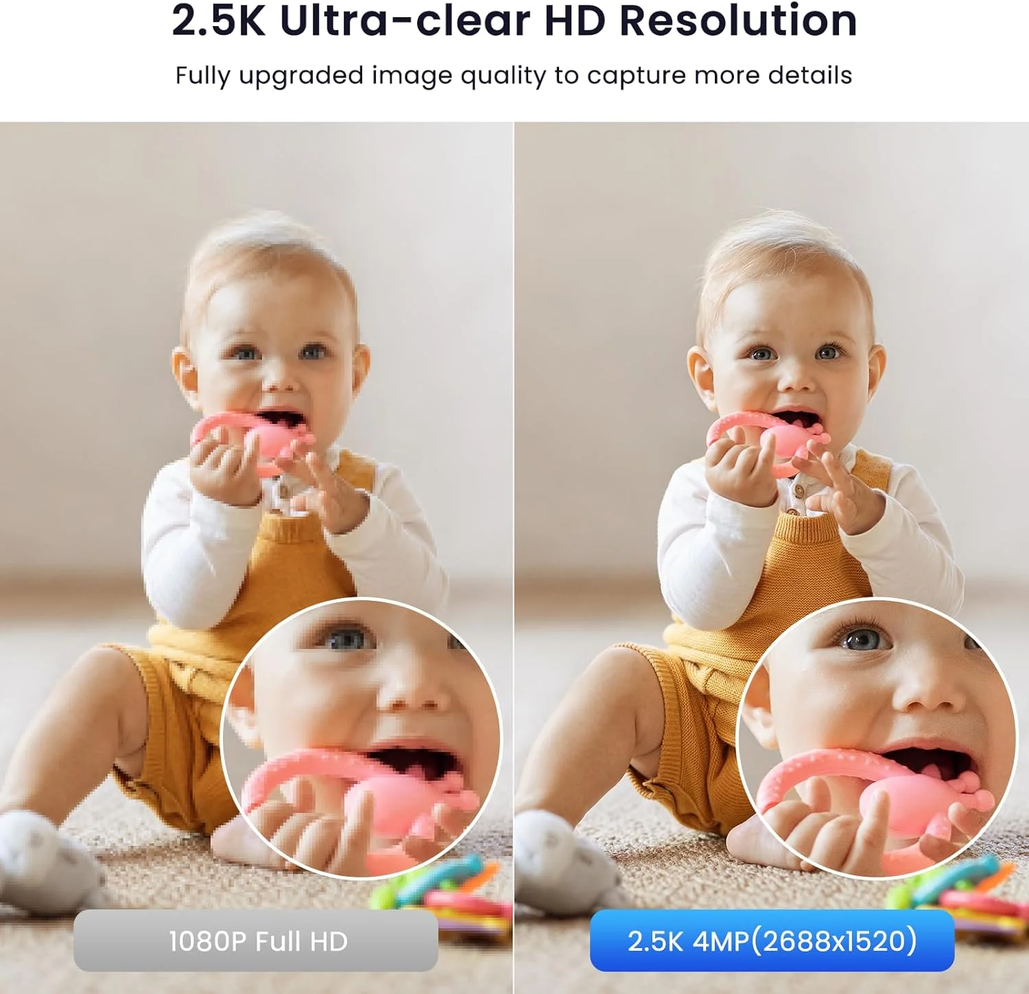 دوربین امنیتی 4 مگاپیکسلی GALAYOU برای داخل خانه - دوربین دوگانه وای فای 5G/2.4G با صدای دو طرفه برای نظارت بر کودک/حیوان خانگی/سگ/پرستار بچه، ضبط 24/7 روی کارت SD، هشدار حرکتی، دید در شب، سازگار با الکسا/گوگل هوم، G7-2P