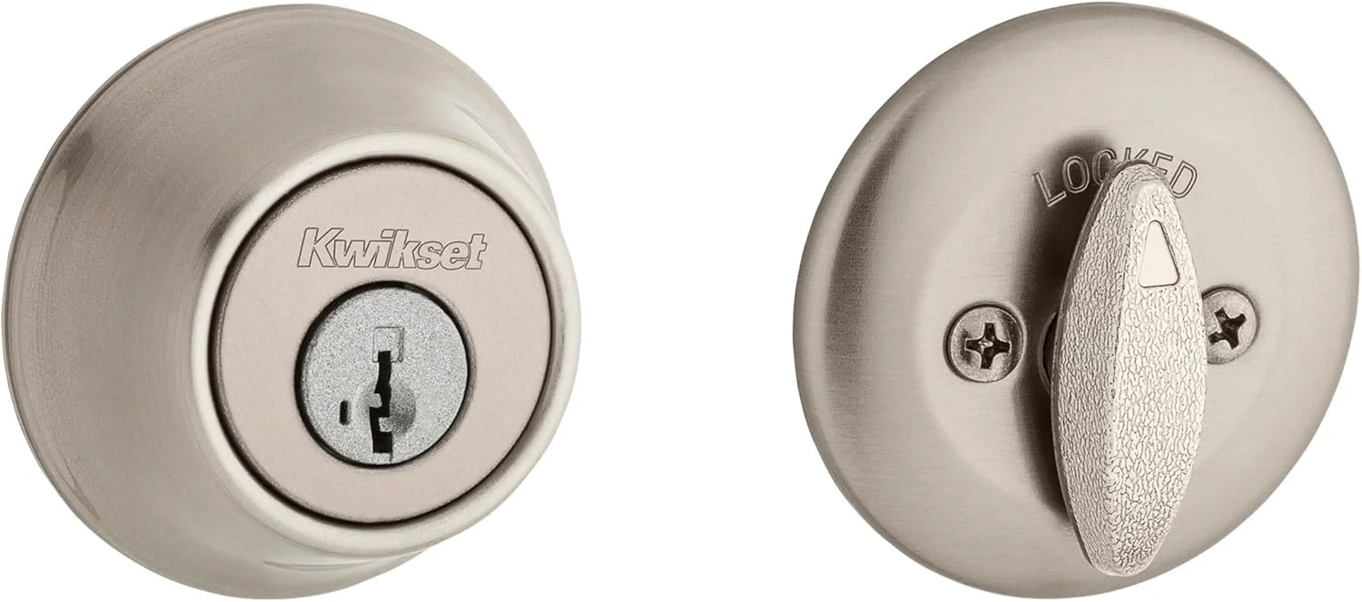 قفل تک سیلندر Kwikset 660 با امنیت SmartKey، روکش نیکل ساتن
