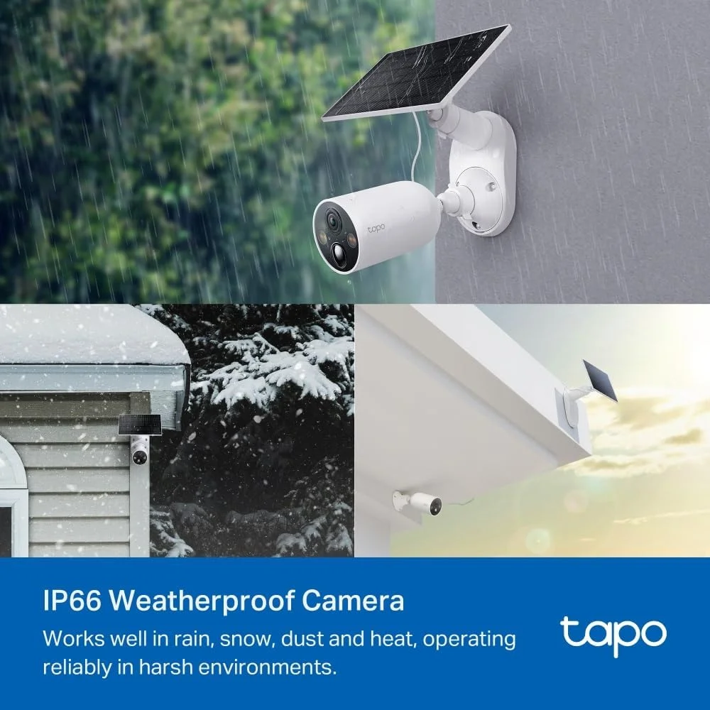 کیت دوربین مداربسته خورشیدی Tapo TC85 KIT، کیفیت 2K QHD 4MP، تشخیص هوش مصنوعی رایگان - تشخیص انسان، حیوان خانگی و وسیله نقلیه، دید در شب رنگی، شارژ مداوم خورشیدی، ضد آب و هوا IP66، میدان دید فوق عریض 150 درجه، بدون نیاز به هاب کیت دوربین مداربسته خورشیدی Tapo TC85 KIT، کیفیت 2K QHD 4MP، تشخیص هوش مصنوعی رایگان - تشخیص انسان، حیوان خانگی و وسیله نقلیه، دید در شب رنگی، شارژ مداوم خورشیدی، ضد آب و هوا IP66، میدان دید فوق عریض 150 درجه، بدون نیاز به هاب