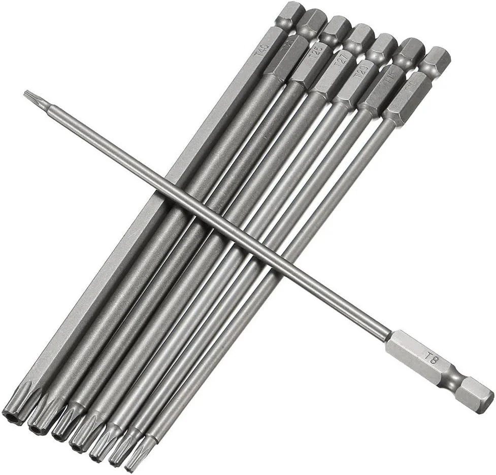 یاکاموز ست 8 عددی سری پیچ گوشتی ستاره ای T8-T40 با شفت 1/4 اینچی و طول 150 میلی متر یاکاموز ست 8 عددی سری پیچ گوشتی ستاره ای T8-T40 با شفت 1/4 اینچی و طول 150 میلی متر