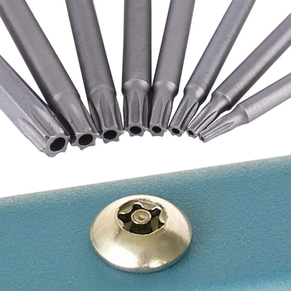 یاکاموز ست 8 عددی سری پیچ گوشتی ستاره ای T8-T40 با شفت 1/4 اینچی و طول 150 میلی متر یاکاموز ست 8 عددی سری پیچ گوشتی ستاره ای T8-T40 با شفت 1/4 اینچی و طول 150 میلی متر