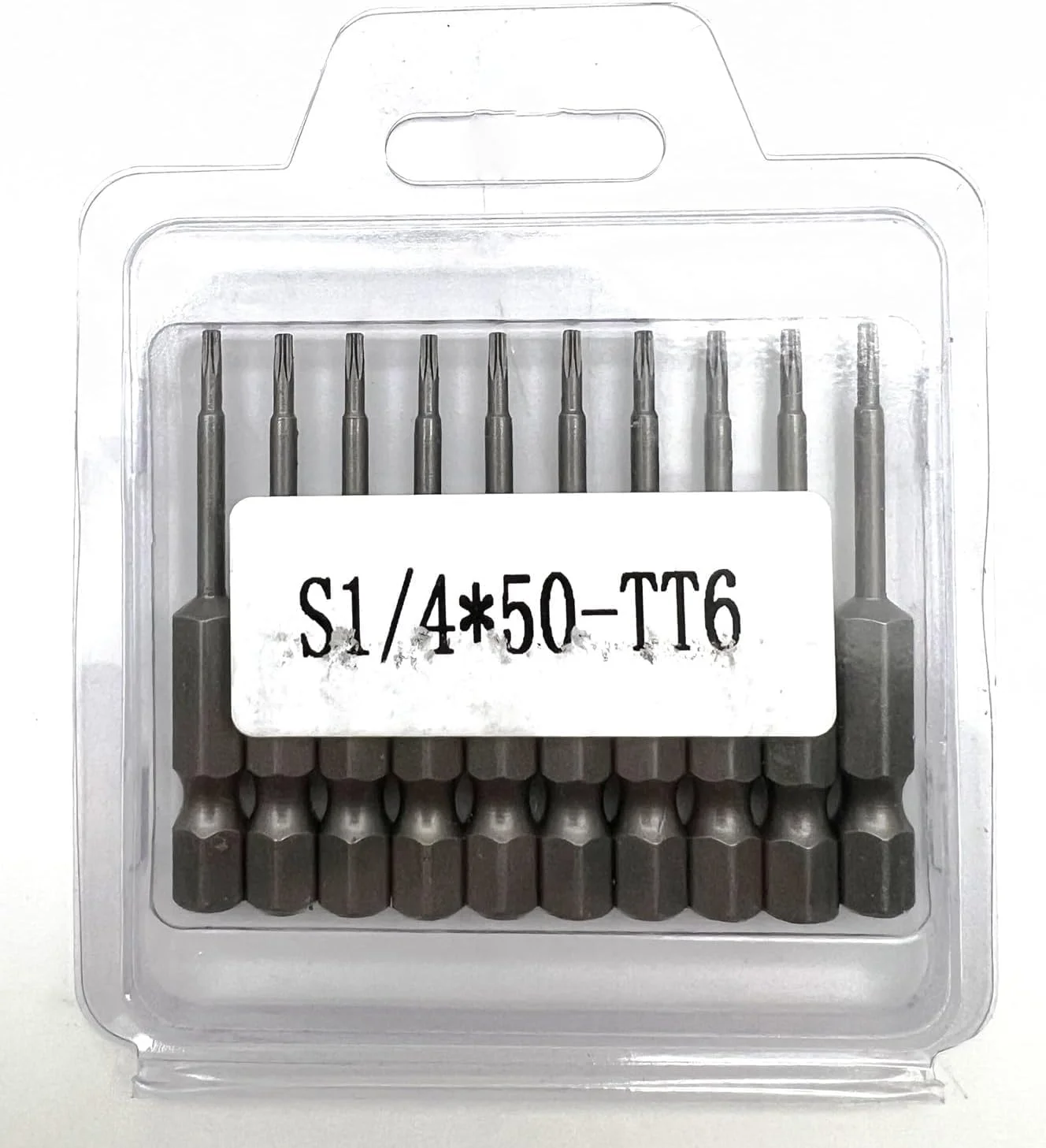 XMHF مجموعه 10 عددی سری پیچ گوشتی ستاره ای T6 با طول 50 میلی متر و شفت هگز 1/4 اینچی