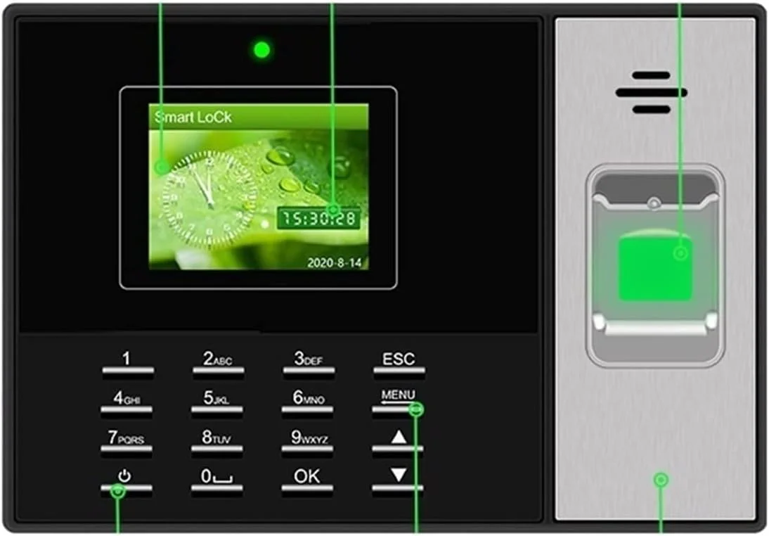 دستگاه حضور و غیاب الکترونیکی سازمانی، تشخیص چهره، بیومتریک اثر انگشت، رمز عبور هوشمند