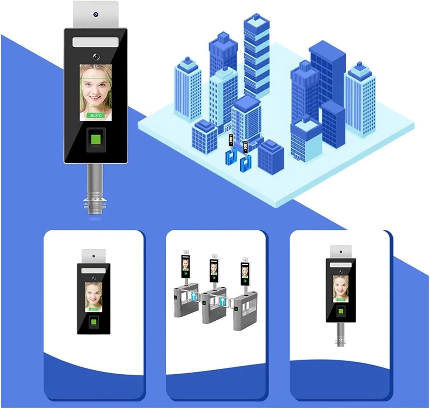 دستگاه پانچ کارت تجهیزات الکترونیکی سازمانی KHHFFUH، حضور و غیاب تشخیص چهره سریع و اندازه گیری دما، کنترل دسترسی یکپارچه در فضای باز دستگاه پانچ کارت تجهیزات الکترونیکی سازمانی KHHFFUH، حضور و غیاب تشخیص چهره سریع و اندازه گیری دما، کنترل دسترسی یکپارچه در فضای باز