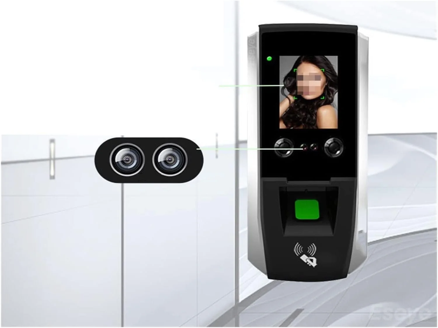 دستگاه حضور و غیاب تشخیص چهره و کارت پانچ تجهیزات الکترونیکی سازمانی با TCP/IP و کنترل دسترسی و ساعت