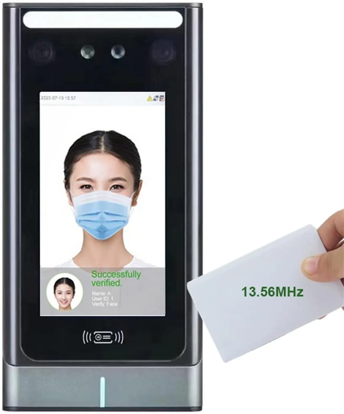 دستگاه حضور و غیاب تشخیص چهره و کف دست با نور مرئی TCP/IP، کارت RFID، سیستم کنترل دسترسی درب و ثبت ورود و خروج (Speedface-C4L-P-IC) دستگاه حضور و غیاب تشخیص چهره و کف دست با نور مرئی TCP/IP، کارت RFID، سیستم کنترل دسترسی درب و ثبت ورود و خروج (Speedface-C4L-P-IC)