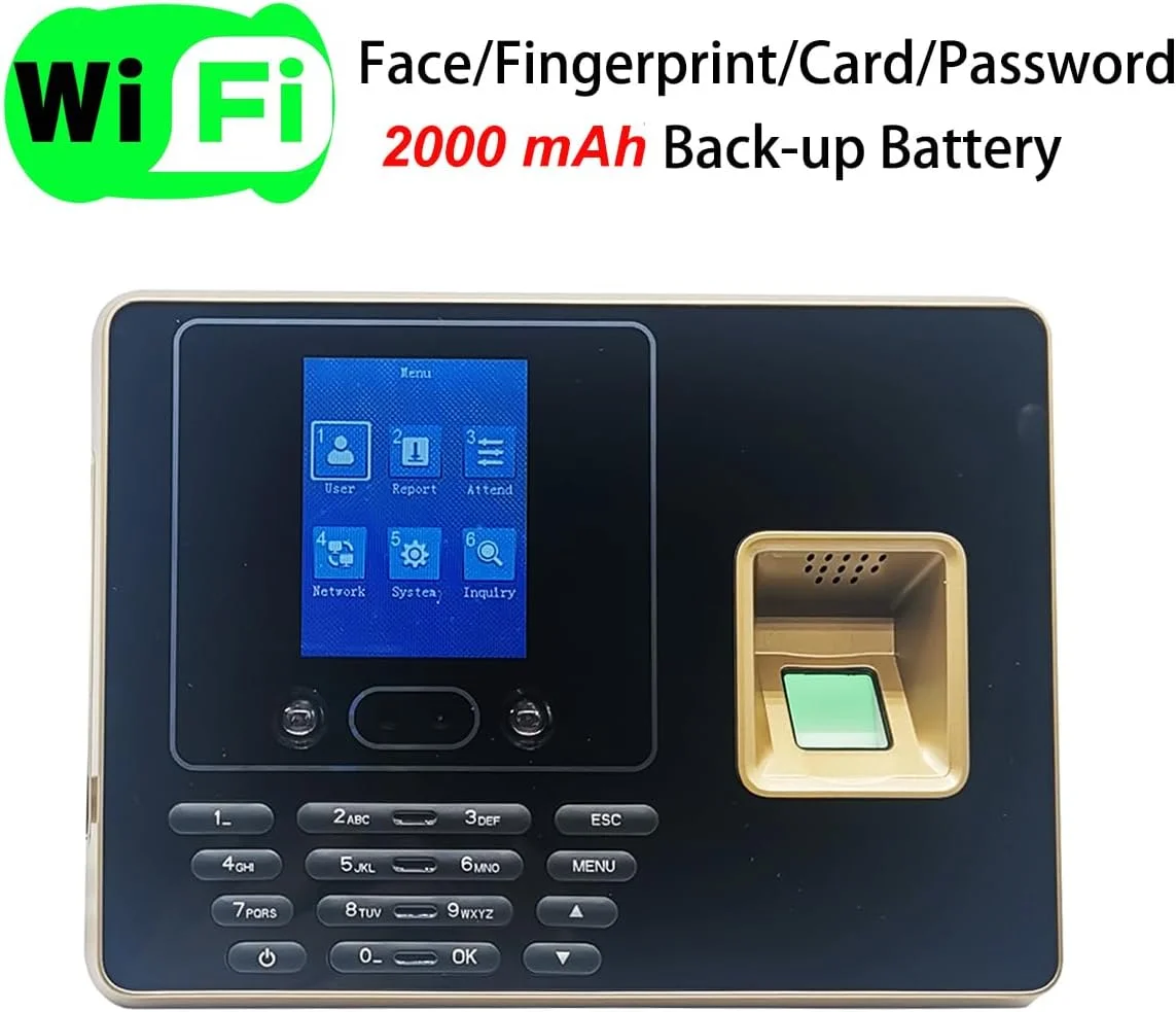 دستگاه حضور و غیاب AJWYSOI، سیستم مدیریت حضور و غیاب تشخیص چهره با باتری WiFi، کارت اثر انگشت، دستگاه حضور و غیاب الکترونیکی کارمندان، ثبت ورود و خروج خودکار، کارکرد آسان دستگاه حضور و غیاب AJWYSOI، سیستم مدیریت حضور و غیاب تشخیص چهره با باتری WiFi، کارت اثر انگشت، دستگاه حضور و غیاب الکترونیکی کارمندان، ثبت ورود و خروج خودکار، کارکرد آسان