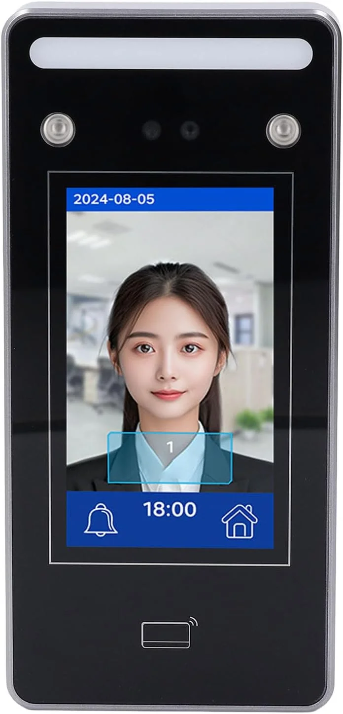 دستگاه ساعت زنی Luocute برای کسب و کارهای کوچک، دستگاه ثبت ورود و خروج بیومتریک با کنترل دسترسی از طریق چهره و کارت، دستگاه حضور و غیاب تشخیص چهره برای کارکنان