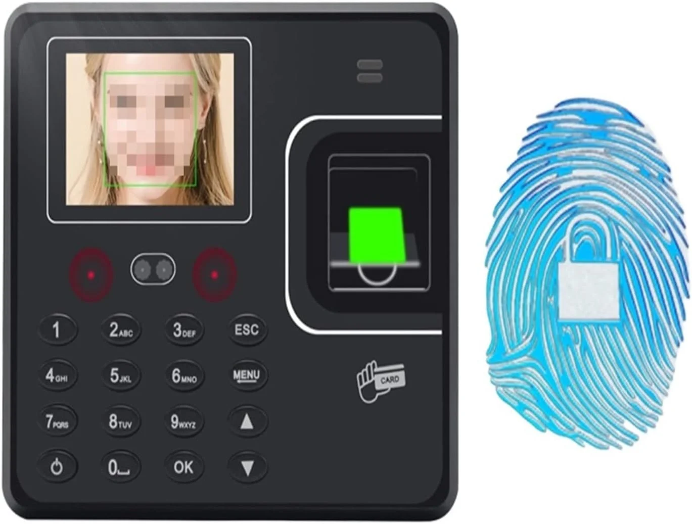 دستگاه حضور و غیاب تشخیص چهره، اثر انگشت، رمز عبور هوشمند