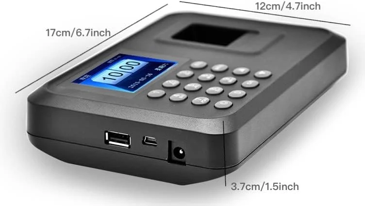 دستگاه حضور و غیاب اثر انگشتی NP، دستگاه هوشمند ثبت تردد، دستگاه بررسی حضور و غیاب با رمز عبور، دستگاه ثبت ورود و خروج کارمندان، صفحه نمایش 2.4 اینچی LCD